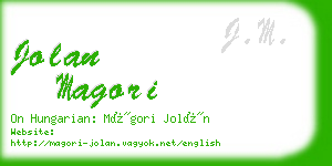 jolan magori business card